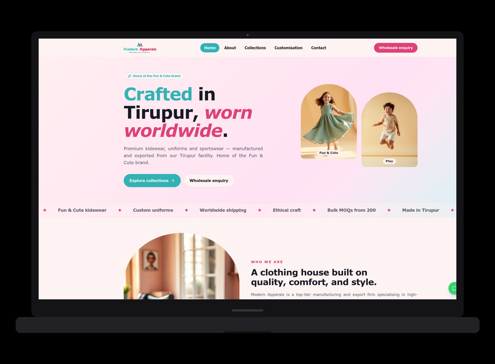 Modern Apparels — Web project